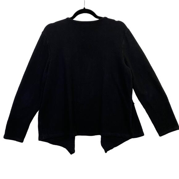 Pure Jill J. Jill Black Open Front Cardigan Sweater Size Medium - Picture 4 of 6